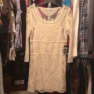 Express off white lace dress